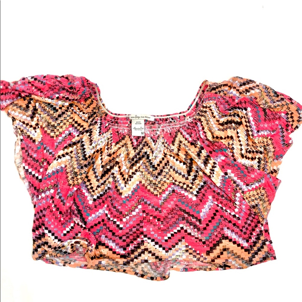 American Rag Dolman Flutter-Sleeve Swing crop Top
